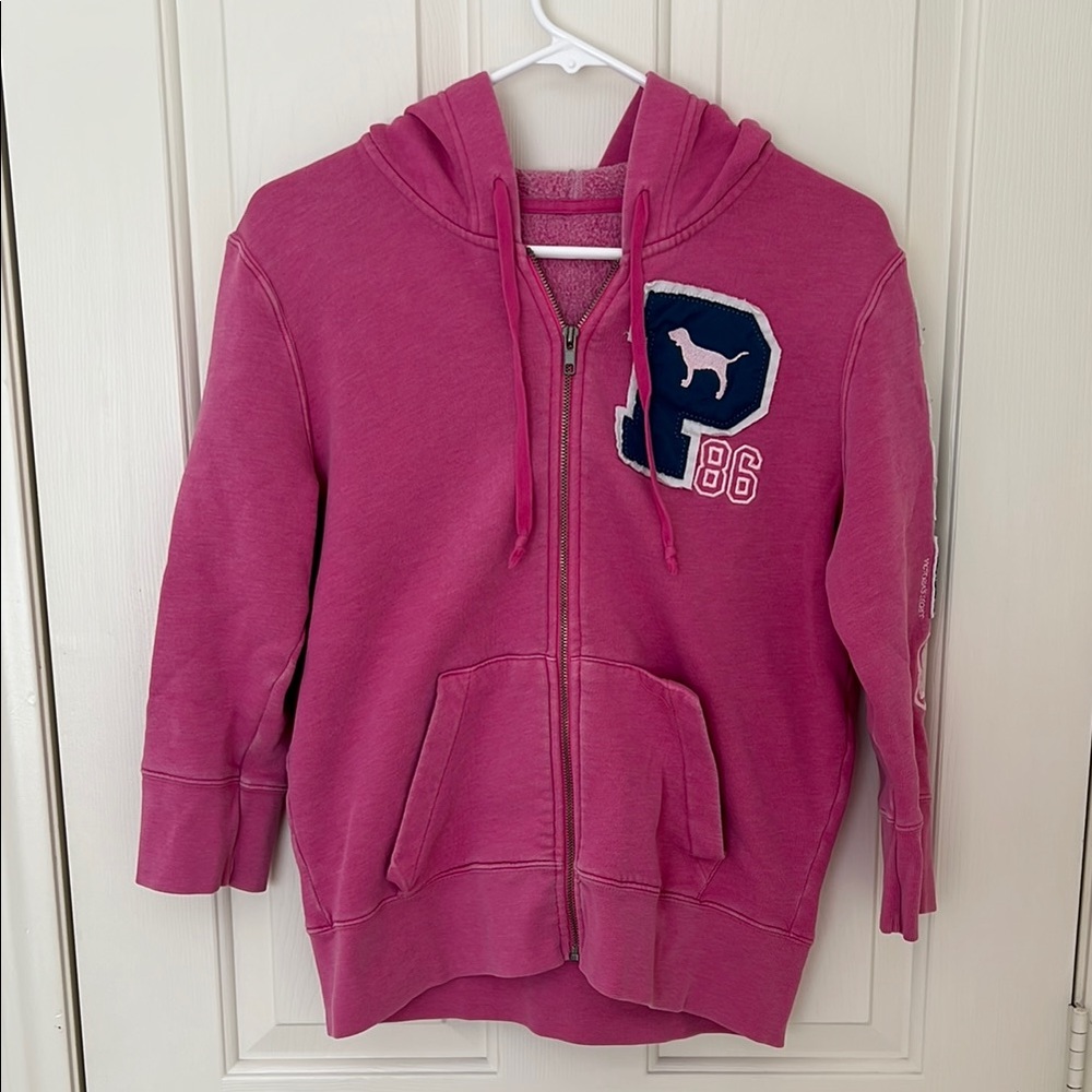 PINK 3/4 inch Hoodie with Logo